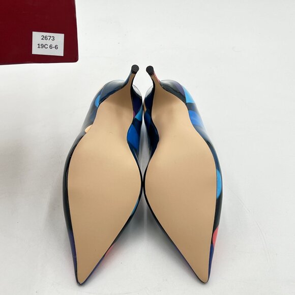 YDN Women Chic Pointed Closed Toe Mid Heel Pumps Slip on Stilettos Slide Dress S - Picture 7 of 8